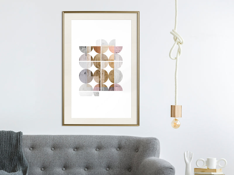 Poster - Connected by Colours  - goud passepartout