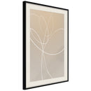 Poster - White Tulip  - zwart passepartout