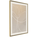 Poster - White Tulip  - goud passepartout