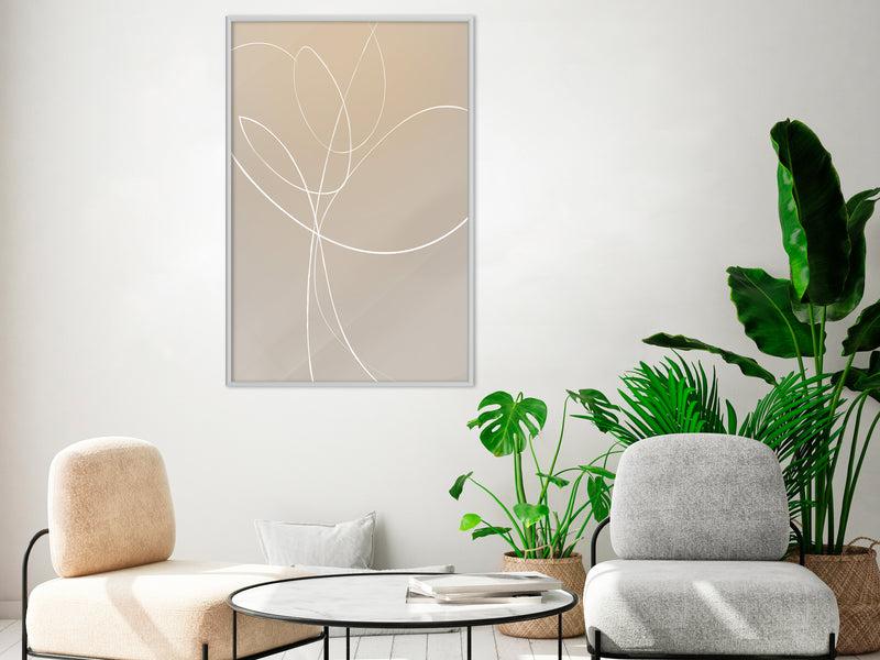 Poster - White Tulip  - wit