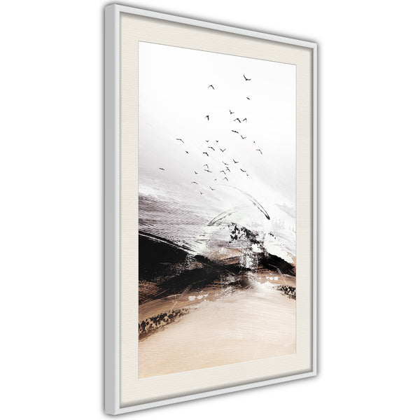 Poster - Flight into the Unknown  - wit passepartout