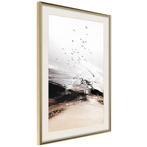 Poster - Flight into the Unknown  - goud passepartout