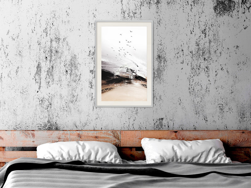Poster - Flight into the Unknown  - wit passepartout