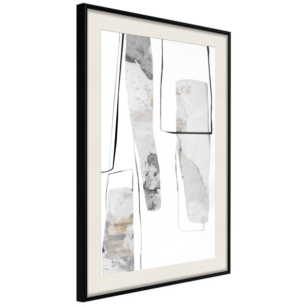 Poster - Stalagmite and Stalactites  - zwart passepartout