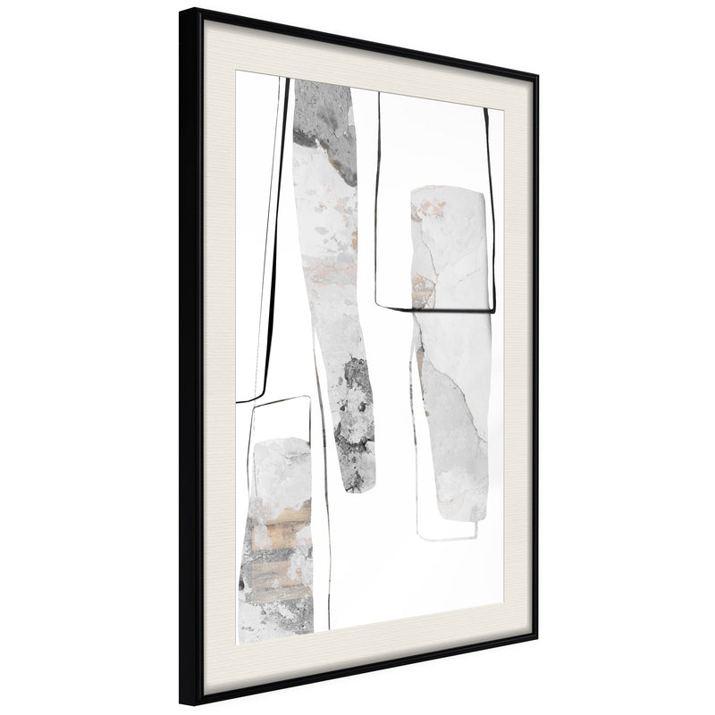 Poster - Stalagmite and Stalactites  - zwart passepartout