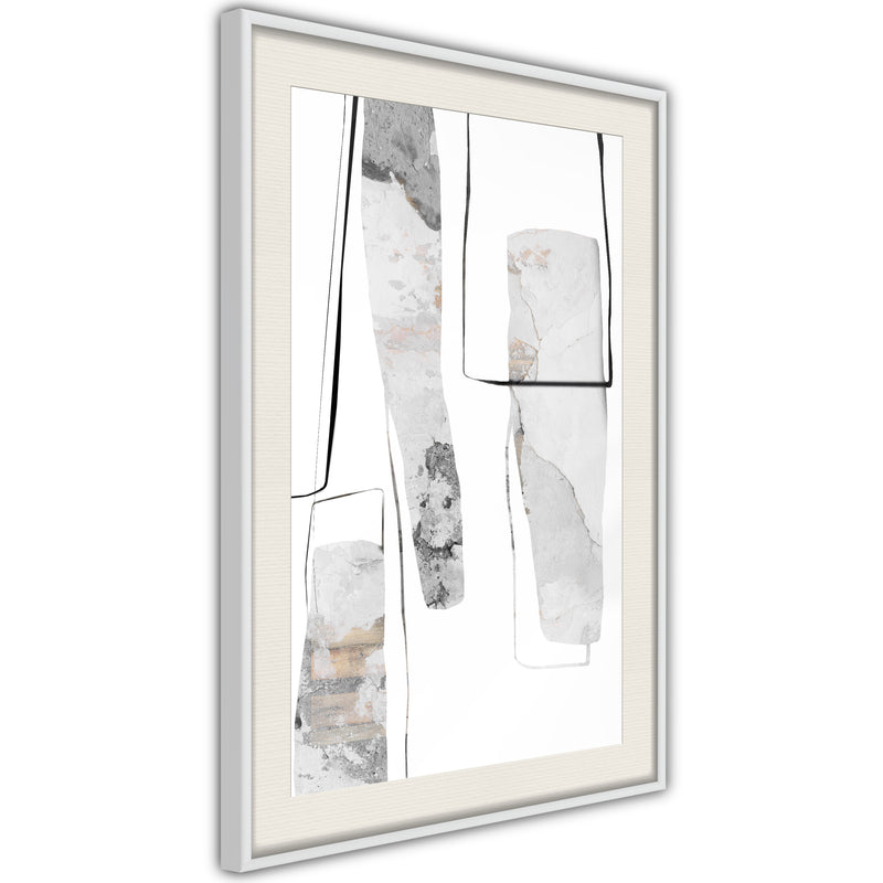 Poster - Stalagmite and Stalactites  - wit passepartout