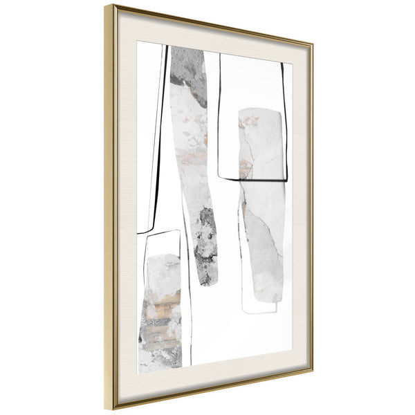Poster - Stalagmite and Stalactites  - goud passepartout