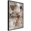 Poster - Brick-Built Triangles  - zwart