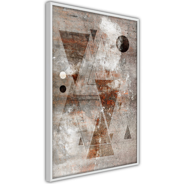 Poster - Brick-Built Triangles  - wit