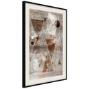 Poster - Brick-Built Triangles  - zwart passepartout