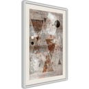 Poster - Brick-Built Triangles  - wit passepartout