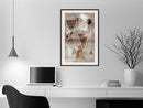 Poster - Brick-Built Triangles  - zwart passepartout