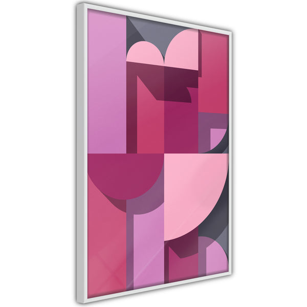 Poster - Pink Geometry  - wit
