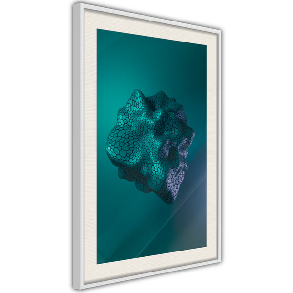 Poster - Sea Fossil  - wit passepartout