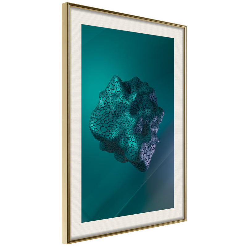 Poster - Sea Fossil  - goud passepartout