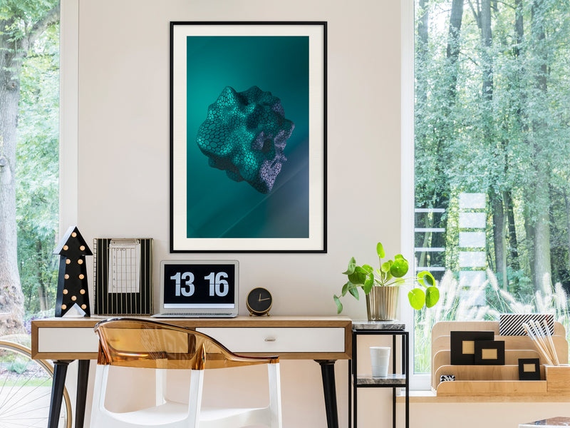 Poster - Sea Fossil  - zwart passepartout