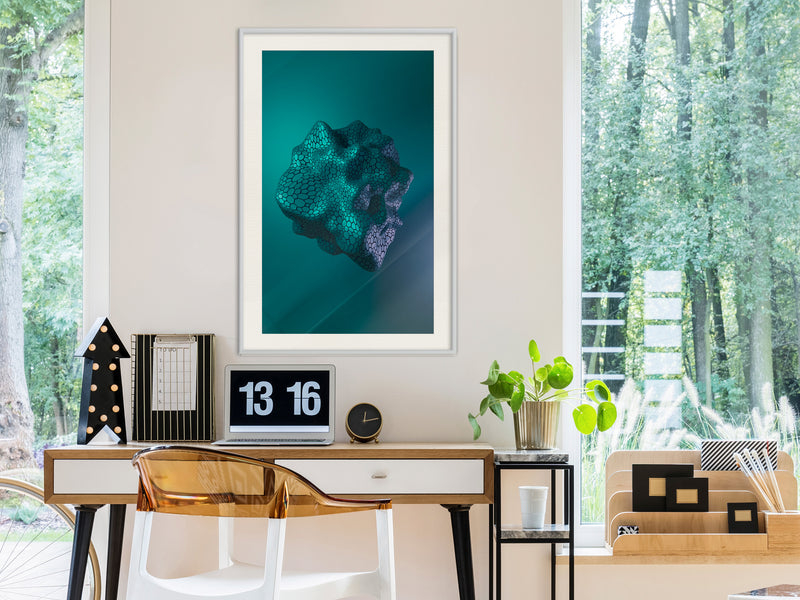 Poster - Sea Fossil  - wit passepartout