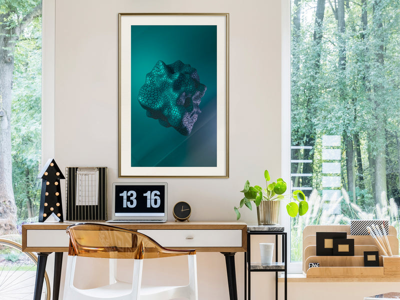 Poster - Sea Fossil  - goud passepartout