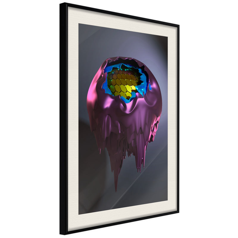 Poster - Throng of Thoughts  - zwart passepartout