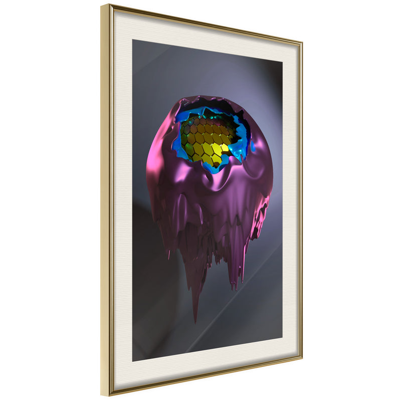 Poster - Throng of Thoughts  - goud passepartout