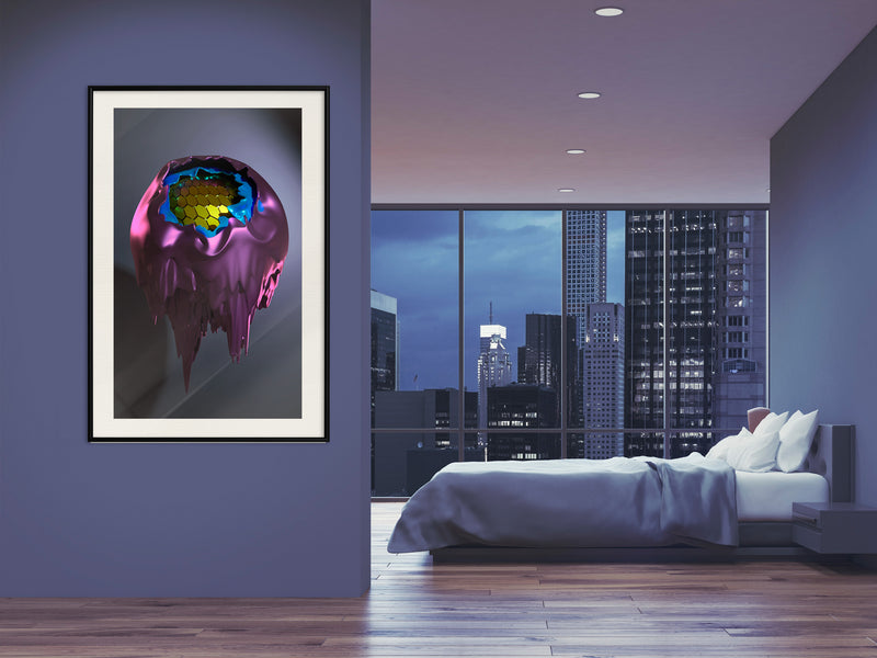 Poster - Throng of Thoughts  - zwart passepartout