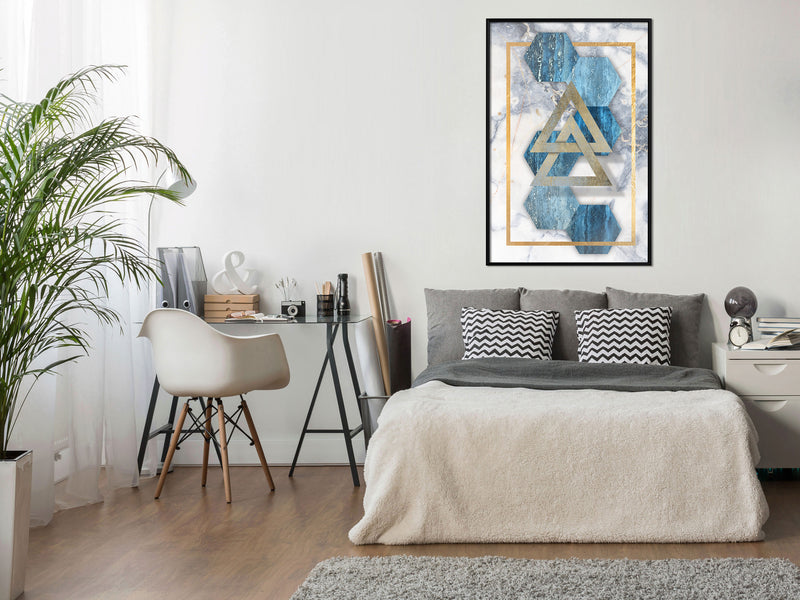 Poster - Marble Composition I  - zwart