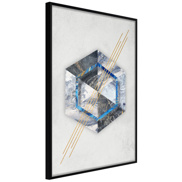 Poster - Marble Composition II  - zwart