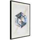 Poster - Marble Composition II  - zwart passepartout