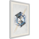 Poster - Marble Composition II  - wit passepartout
