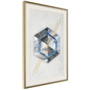 Poster - Marble Composition II  - goud passepartout