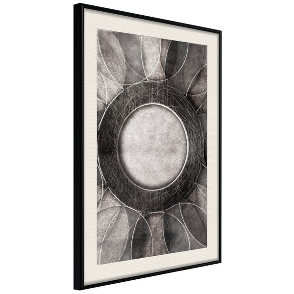 Poster - Circles  - zwart passepartout