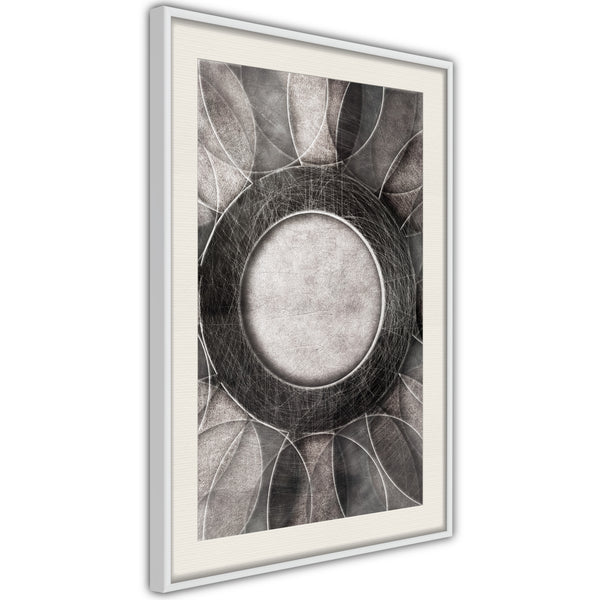 Poster - Circles  - wit passepartout