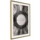 Poster - Circles  - goud passepartout