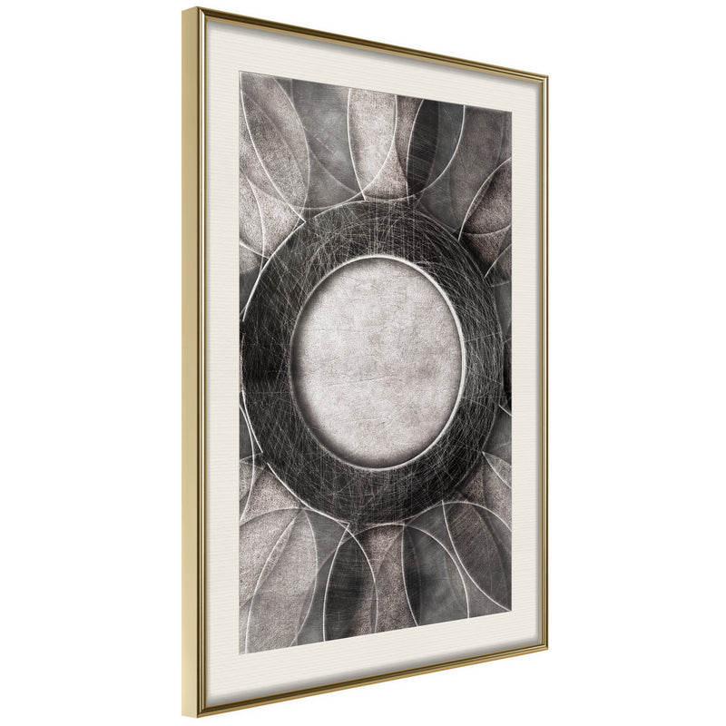 Poster - Circles  - goud passepartout