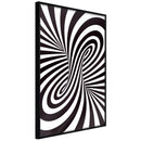 Poster - Black and White Swirl  - zwart