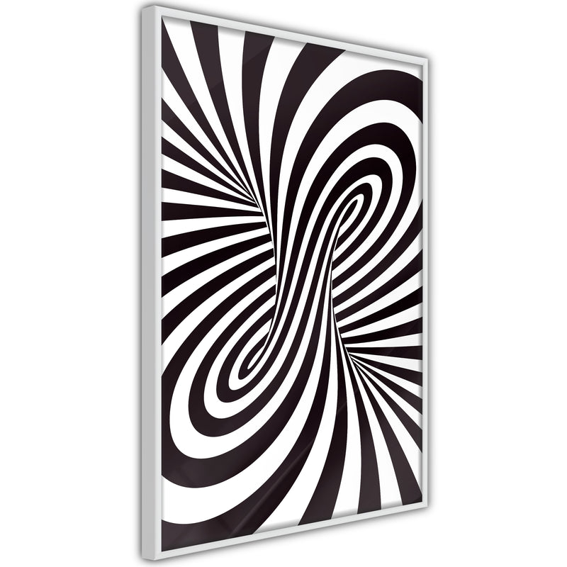 Poster - Black and White Swirl  - wit