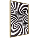 Poster - Black and White Swirl  - goud