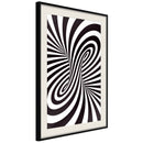 Poster - Black and White Swirl  - zwart passepartout