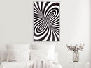 Poster - Black and White Swirl  - wit