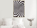 Poster - Black and White Swirl  - goud