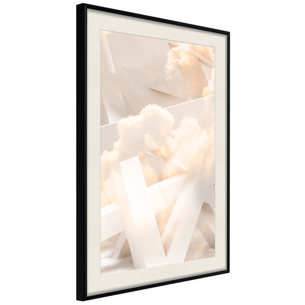 Poster - Cloud Nine  - zwart passepartout