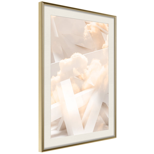 Poster - Cloud Nine  - goud passepartout