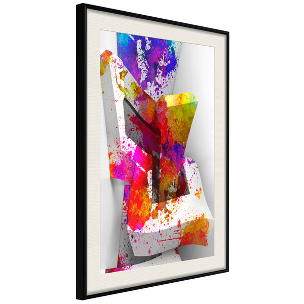 Poster - Colours and Shapes  - zwart passepartout