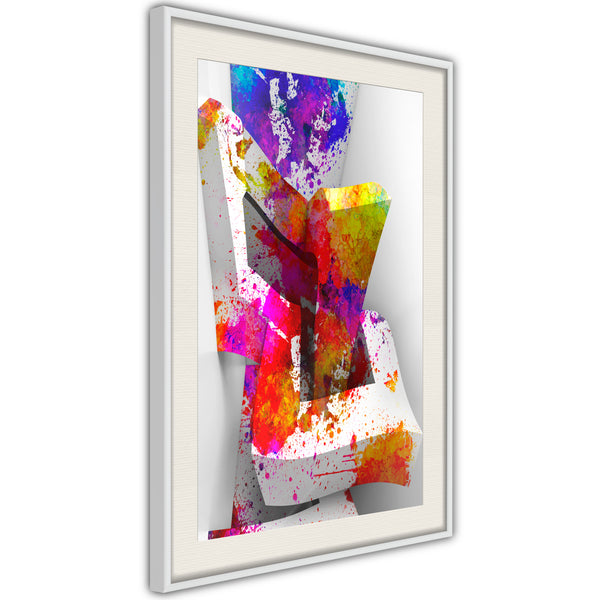 Poster - Colours and Shapes  - wit passepartout