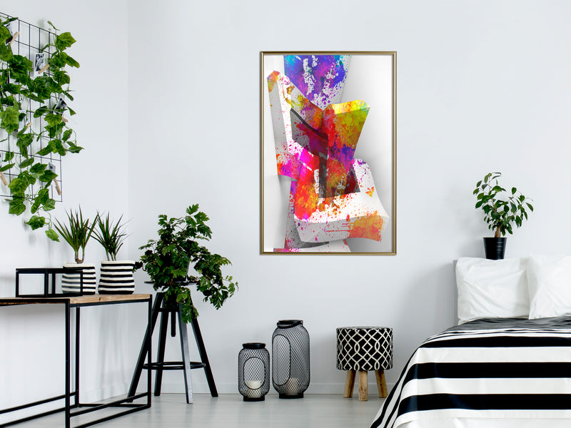 Poster - Colours and Shapes  - goud