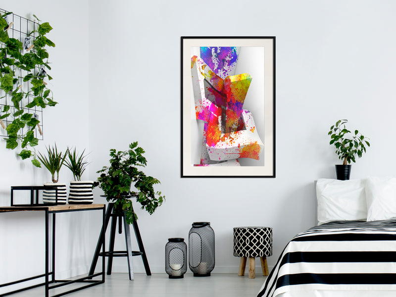 Poster - Colours and Shapes  - zwart passepartout