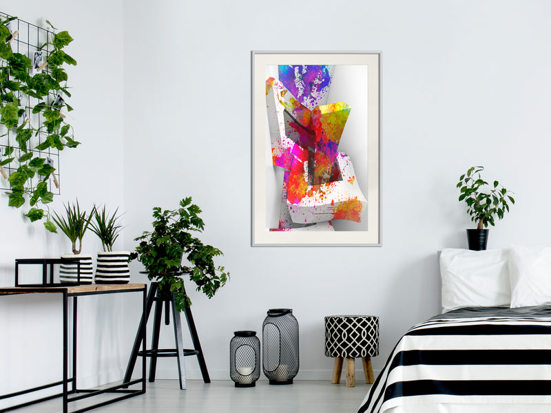 Poster - Colours and Shapes  - wit passepartout
