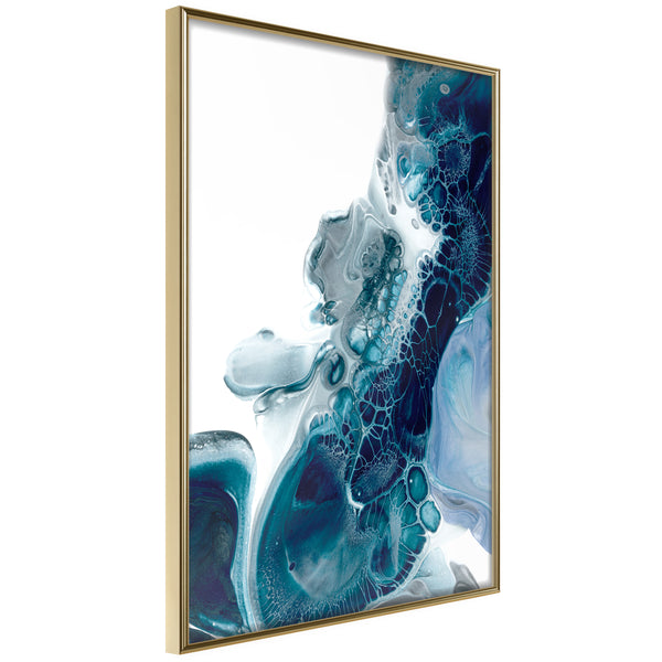 Poster - Acrylic Pouring I  - goud