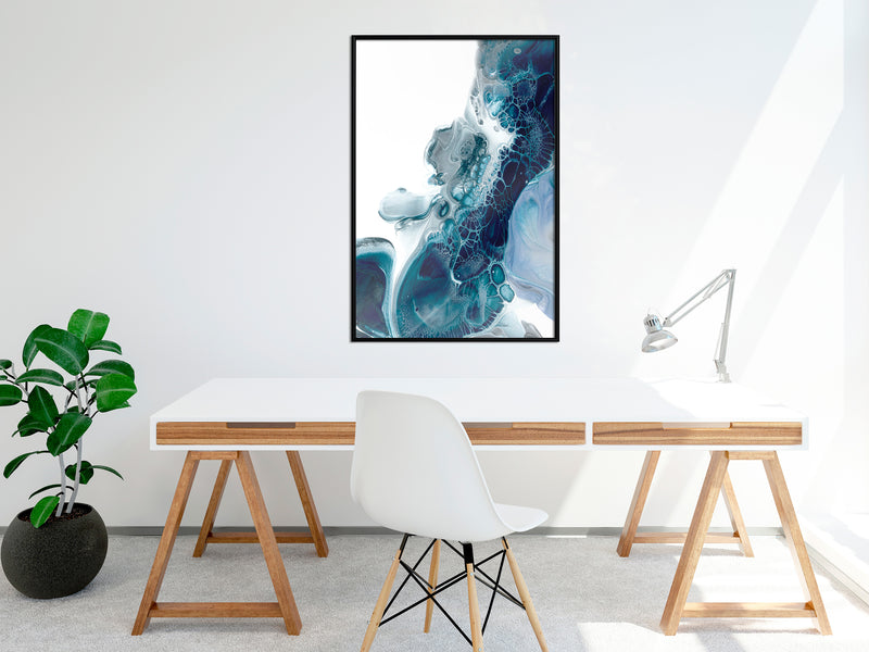 Poster - Acrylic Pouring I  - zwart