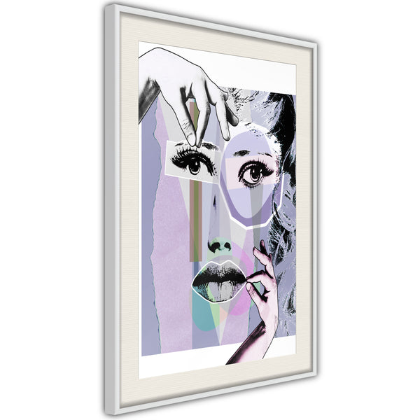 Poster - Pieced Together  - wit passepartout